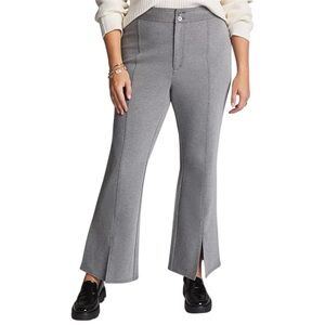 Anthropologie Maeve Seamed Flare Pants Gray Slit Split Hem Stretch Size
18W